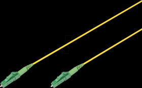 DK-2933-15-APC-SX Fiber Optic simplex patch cable, Singlemode, LC/APC - LC/APC, 