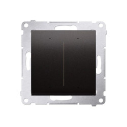 Simon 54 GO Sterownik przyciskowy oświetleniowy - 2 wyjścia 5A sterowany smartfonem WiFi 230V (moduł) czarny mat DEW2W.01/49