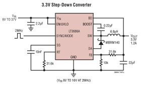 37V/1.2A Step-Down Regulator in 3mm × 3mm DFN and MSE