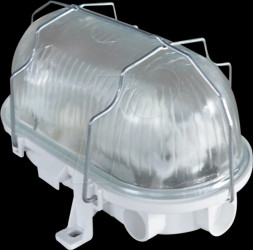 49901 Basic cellar light vari metal cage oval, white, E27, IP44