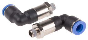 Złączka pneumatyczna R 1/8 męskie Wciskane 10 mm RS PRO Adapter gwintowany kolankowy R 1/8 męskie