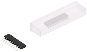 Socket header, 9 pole, pitch 2.54 mm, straight, BLLP7SMD9SSM