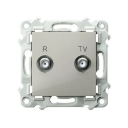 SZAFIR Gniazdo RTV przelotowe 14-dB kaszmirowy beż GPA-14ZP/m/83