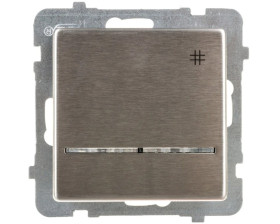 SONATA Łącznik krzyżowy z podświetleniem stal inox ŁP-4RMS/m/37