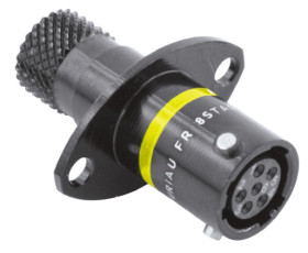 Złącze wielostykowe przemysłowe 6-pinowe, panelowe Gniazdo Souriau Sunbank by Eaton