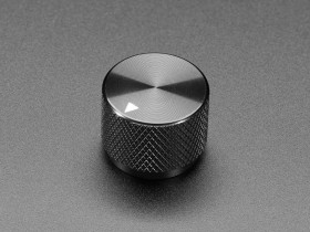 Adafruit Anodized Aluminum Machined Knob - Black - 20mm Diameter