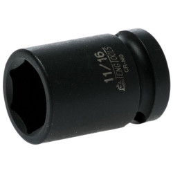 Teng 920122 Impact Socket Hexagon 6-Point 1/2in Drive 11/16in