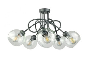 Lampa sufitowa nowoczesna 5xE27 EVIE BLACK