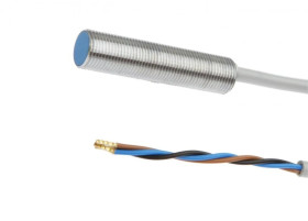 Czujnik indukcyjny M12x1 dł: 50mm quasi-zabudowany Sn: 6mm 10-30VDC PNP NO kabel 2m PVC IP67 mosiądz chromowany IB120106