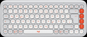 920-013060 Keyboard, Bluetooth, white-orange, QWERTZ