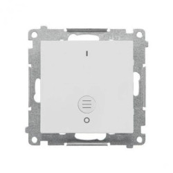 Simon 55 Łącznik dwubiegunowy z podświetleniem LED (moduł) 10 AX, 250 V~, szybkozłącza Jasnoszary mat TW2L.01/114