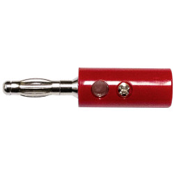 Mueller BU-00249-2 Red Jack Plug 42.672mm Solder-Free Stackable Design