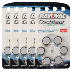 30 x bateria cynkowo-powietrzna Rayovac 675 Cochlear (Mercury Free)