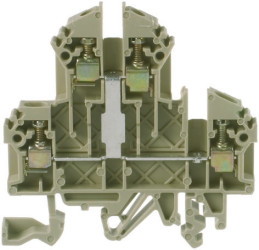 Kostka zaciskowa na szynie DIN RS PRO poziomy: Podwójny 22 → 12AWGŚruba raster: 5mm 24A 500 V