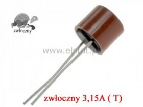 3,15A bezp. okragły PCV zwłoczny 8,4x7,6mm