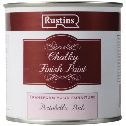 Rustins CHAPP250 Chalky Finish Paint Portobello Pink 250ml