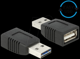 65520 EASY-USB 2.0 A plug &gt; USB 2.0 A socket