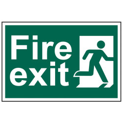 Scan 1507 Fire Exit Man Running Right - PVC 300 x 200mm