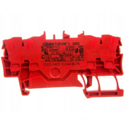 WAGO TOPJOBS 2002-1403 Złączka szynowa 4-przewodowa 2,5mm2 na szynę TH35 czerwona