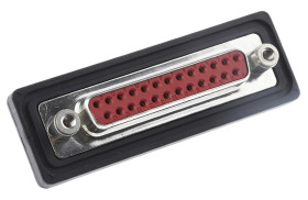 Złącze D-Sub 25-pinowe Żeński Proste Montaż na panelu Złoto na niklu