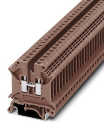 Through terminal block, screw connection, 0.2-6.0 mm², 2 pole, 32 A, 8 kV, brown, 3007330