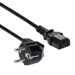Kabel zasilający Akyga AK-PC-01A CCA 3x0.5mm2 CEE 7/7 / IEC C13 1.5 m