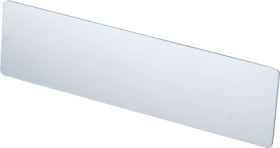 Front/rear panel, straight, die-cast aluminum, (W x H) 357.8 x 90.7 mm, 2 U/63 HP, silver, A0326370