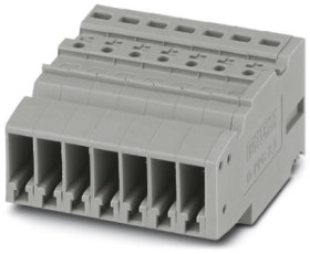 COMBI jack, push-in connection, 0.14-4.0 mm², 7 pole, 24 A, 6 kV, gray, 3000661