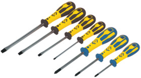 VDE screwdriver kit, PZ0, PZ1, PZ2, 3 mm, 4 mm, 5.5 mm, 6.5 mm, Pozidriv/slotted, T49163D