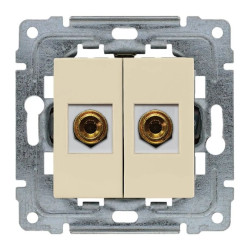 DANTE Gniazdo głośnikowe pojedyncze stereofoniczne bez ramki do podłączenia 1 kolumny przekrój przewodów do 6 mm2 450352