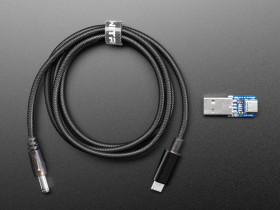 Adafruit Re-programmable USB Type-C PD to 2.1/5.5mm Barrel Jack Cable