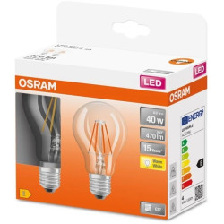 2Pak Żarówka LED E27 A60 4W = 40W 470lm 2700K 300 Filament OSRAM STAR
