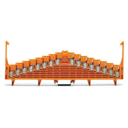 WAGO 727-136 8-level Same Potential Block Plain No Lock DIN 15mm Orange