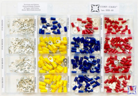 Cable connector assortment, ring cable lugs/fork cable lugs, 405 pieces, CCS-01