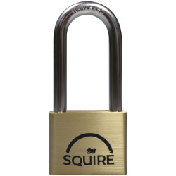 Squire LN5/2.5 Lion Brass Padlock 5-Pin 50mm - 65mm Long Shackle