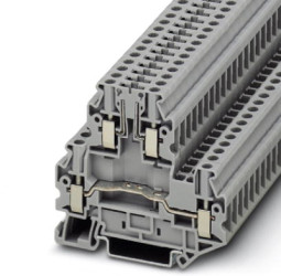 Disconnect terminal, screw connection, 0.14-6.0 mm², 2 pole, 30 A, 6 kV, gray, 3044720