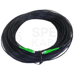 Patchcord światłowodowy SM 1J SC/APC-SC/APC simplex 3mm G657A2 zewnętrzny DROP bezhalogenowy LSOH czarny 100m