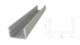 Profil Alu Nawierzchniowy 9,8Mm, Anodowany Srebrny, Dł. 2020, Max. Szer....