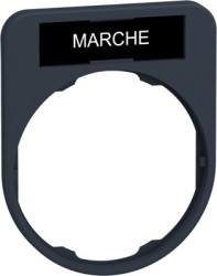 Label holder, printed with “MARCHE”, for Harmony XB4F/XB5F, ZBYF2103
