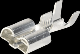 3832D.67 Flat connector sleeve, not isolated, width: 6.35 mm