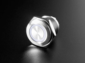 Adafruit Rugged Metal Pushbutton - 16mm 6V RGB Momentary