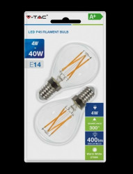 Żarówka Dekoracyjna LED FILAMENT VT-2184 4W E14 P45 2700K 400lm A+ 300st. 7366