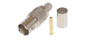 Gniazdo Bnc Zaciskane Na Przewód Cctv Rg-59 Hq