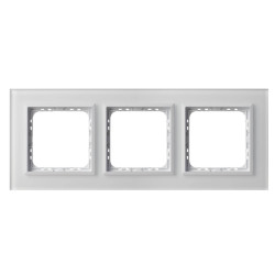 Ramka potrójna R-3RGC/78/00 białe szkło szronione Sonata Prestige Ospel
