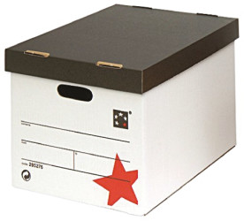 Pudło do przechowywania dokumentów, Biały, Płyta recyklowana