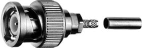 BNC plug 75 Ω, crimp/crimp, straight, 100023470