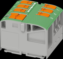 1019587 PTFIX 6/6X2.5 distributor block, green