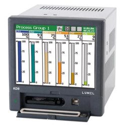 Rejestrator ekranowy 6 wejść pomiarowych program. bez alarmów i wejście binarne zasilanie 90-253V AC progr. KD7 (Con.+Set.+Arch.