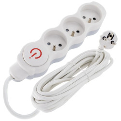 Przedłużacz prądowy 5m 3xGN (2P+Z) 3x1,00mm2 z wyłącznikiem