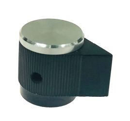 Gałka na potencjometr - TRD 19mm czarno-srebrna WYSOKA